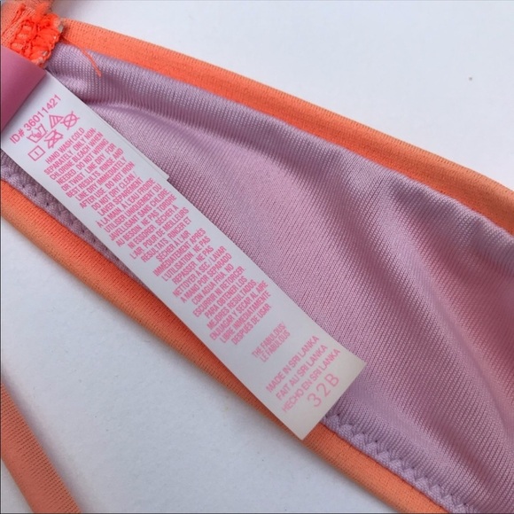 Victoria’s Secret String Bikini Top Pink Padded S - Picture 4 of 5